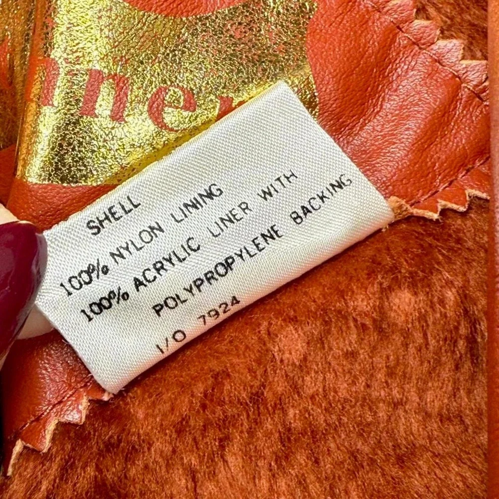 Vintage 70s Rust Faux-Leather Belted Trench Coat – Women's S/M - Picture 5 of 8